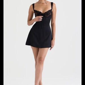 House of CB Black Adriana lace dress